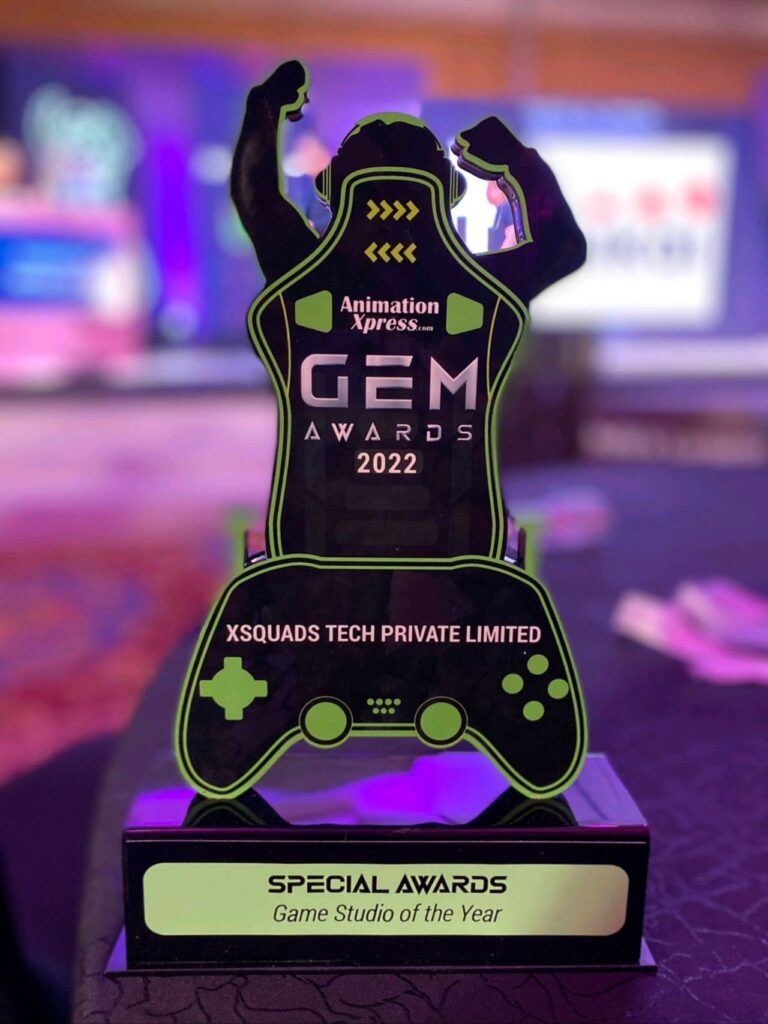 Best Tech Startup Of The Year (Gaming) Award By Industry Live - XSQUADS